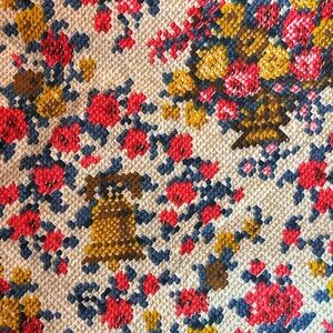 Vintage med weight cotton Floral Americana patriotic Tapestry Fabric 92 x 47 600